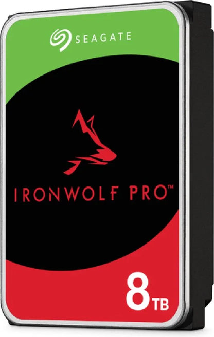 Seagate IronWolf Pro, 8TB, Enterprise NAS Internal Hard Drive HDD – CMR, 3.5", SATA, 6Gb/s, 7200RPM, 256MB Cache, for RAID Network-Attached Storage, Rescue Services (ST8000NT001)