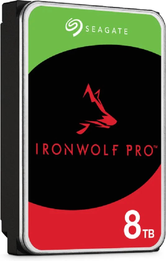 Seagate IronWolf Pro, 8TB, Enterprise NAS Internal Hard Drive HDD – CMR, 3.5", SATA, 6Gb/s, 7200RPM, 256MB Cache, for RAID Network-Attached Storage, Rescue Services (ST8000NT001)