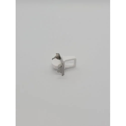 KS TWIST ENDSTOP “Twists” into track, with metal plate, constructed of UV-resistant plastic. white 100 stuks