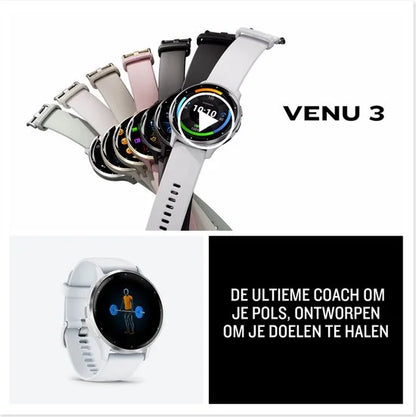 Garmin Venu 3s - Smartwatch - AMOLED-Scherm - 41mm - Ivory