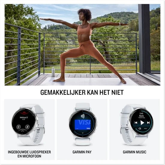 Garmin Venu 3s - Smartwatch - AMOLED-Scherm - 41mm - Ivory