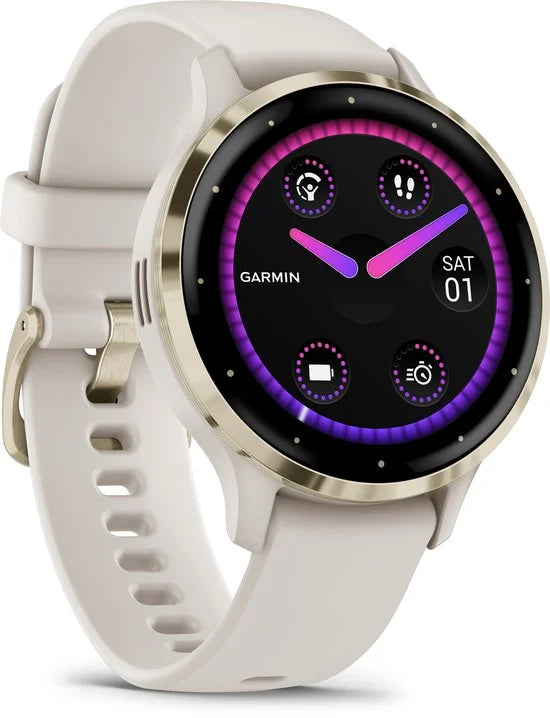 Garmin Venu 3s - Smartwatch - AMOLED-Scherm - 41mm - Ivory