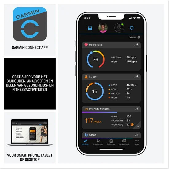Garmin Venu 3s - Smartwatch - AMOLED-Scherm - 41mm - Ivory