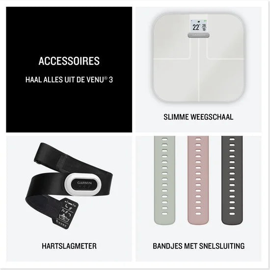 Garmin Venu 3s - Smartwatch - AMOLED-Scherm - 41mm - Ivory