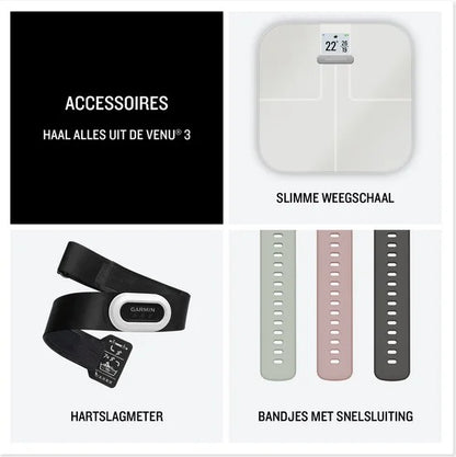 Garmin Venu 3s - Smartwatch - AMOLED-Scherm - 41mm - Ivory