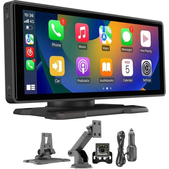 GS Goods Carplay - Carplay Scherm - Apple Carplay - Antroid Carplay - Touchscreen - Inclusief Achteruitrijcamera - 10 Inch - Zwart