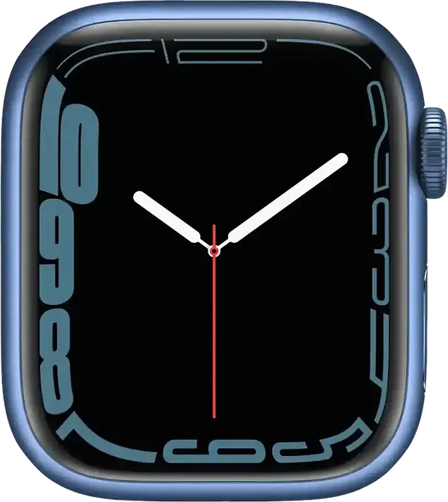 apple watch 7 series aluminimum blauw 41 mm 4 extra bandjes zwart/scout-blauw/lichtblauw kliterband/meerdere kleuren