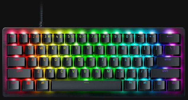 Razor Huntsman v3 Pro Mini - Qwertz DE, Zwart