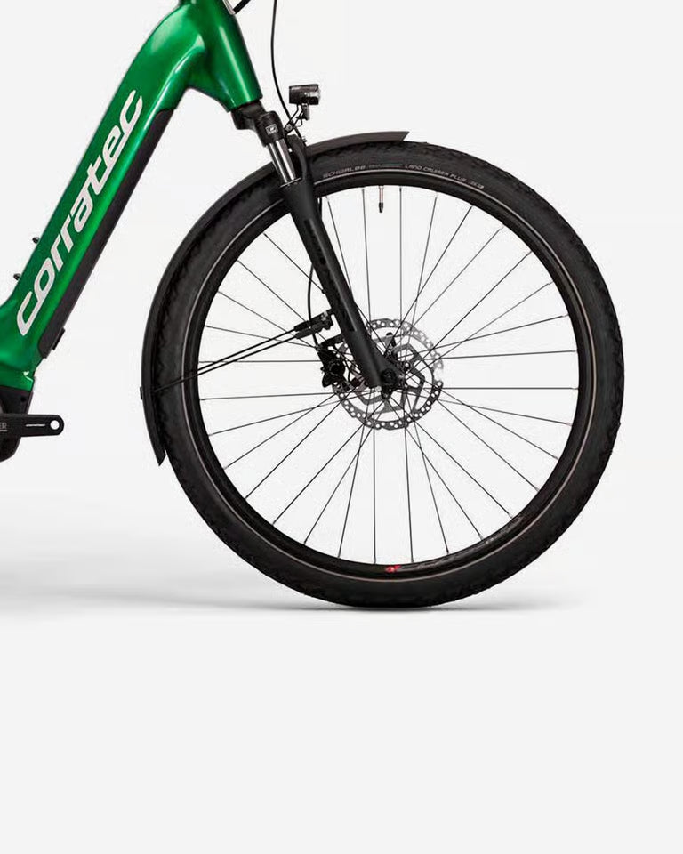 Corratec E-Power Trekking (45cm) 28 P6 8S Green/Zilver – Elektrische Trekkingfiets