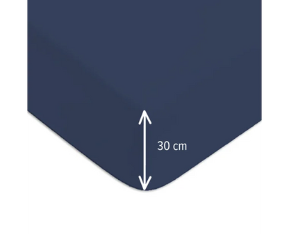 Hoeslaken Blauw Katoen 30 - 120x200 cm