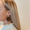 Holly black double stones glassberry ace L earrings