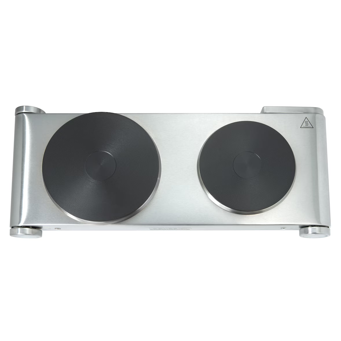 Dubbele roestvrijstalen kookplaat.