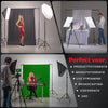 Softbox fotostudio set 50 x 70cm Inclusief flitsparaplu - LED studiolamp 4800 Lumen 3000-6000K - 2m verstelbaar statief