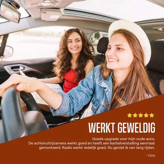 Boscer 1Din Autoradio - Android 10 - Navigatiesysteem - 7' HD Gemotoriseerd klapscherm - 2+32GB - USB, Aux, Bluetooth, WIFI - Achteruitrijcamera