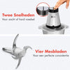 KitchenBrothers Hakmolen - 300W - 1,8 L - RVS Kom - Food Chopper - Hakmolen Elektrisch - 2 Snelheden - RVS