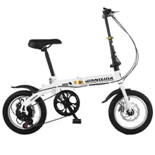 Wanqida Draagbare vouwfiets - wit - 12"wielen