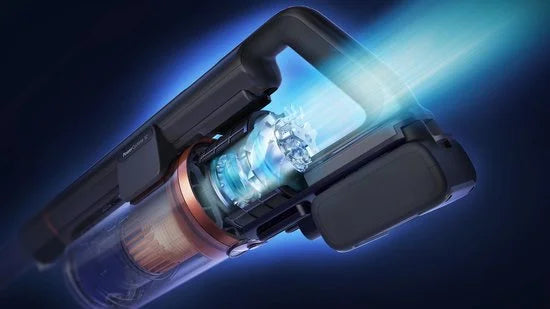 Philips Steelstofzuiger met Dweilfunctie XC7055/01 Aqua - Draadloos en Zonder Zak - Zuigmond met LED Verlichting