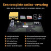 Golden Pokerset 600 Chips - Kaartschudmachine & Pokermat - Pokerkoffer met Kaarten - Pokerkleed - Poker