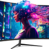 UG27 Curved Gaming Monitor - FHD 1920x1080P - 27 Inch- 200Hz - MPRT 1ms - HDMI 2.0 & DisplayPort 1.4 - Zwart