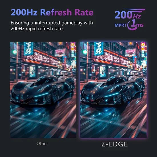 UG27 Curved Gaming Monitor - FHD 1920x1080P - 27 Inch- 200Hz - MPRT 1ms - HDMI 2.0 & DisplayPort 1.4 - Zwart