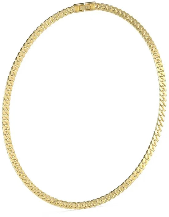 Heren Guess heren stalen goldplated collier LINK CITY - Ketting - Staal - Goudkleurig - 54 cm