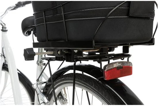 EVA Fietsmand Achterop - Zwart - Met Kussen en Kap - 48X29X42 cm