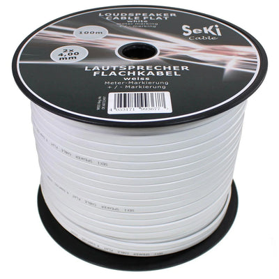 100 m speaker cable 2 x 4 mm² audio cable box cable flat cable 3 mm