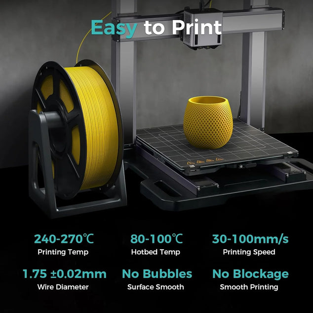 ASA Filament 1.75mm 1KG, Geel ASA Filamenten