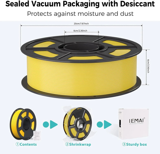 ASA Filament 1.75mm 1KG, Geel ASA Filamenten