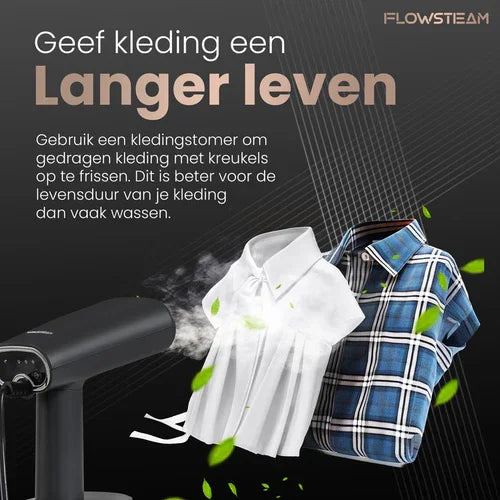 Luxe Kledingstomer - Handstomer - Stoomapparaat Kleding - Matte Black Edition