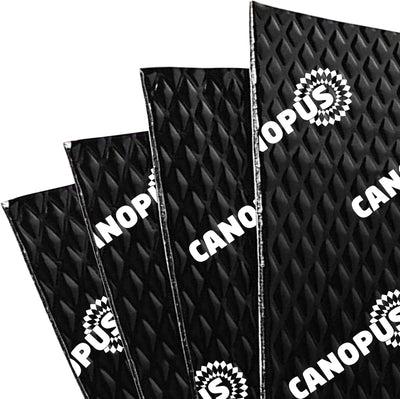 CANOPUS Car Sound Deadening Mat  80 mil 5 sqft  Pack of 5 Sheets  Butyl Sound Deadener Mat  Audio Car Sound Dampening Material for Car Trunk  Door  Floor and Ceiling  Black