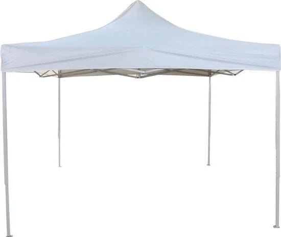Partytent - 3 x 3 m - Easy Up Opvouwbaar - Waterdicht - Paviljoen - Inklapbare Tent met Draagtas - Partytent voor Tuin, Feest & Evenementen - Camping - Snelle Opzet - Wit
