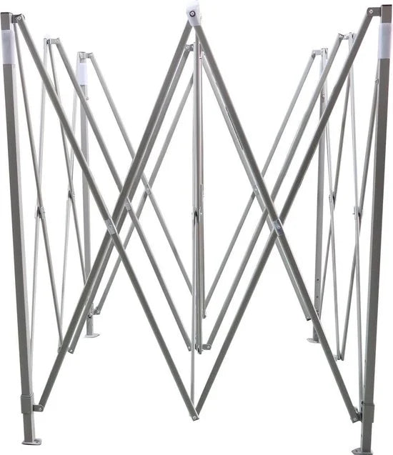 Partytent - 3 x 3 m - Easy Up Opvouwbaar - Waterdicht - Paviljoen - Inklapbare Tent met Draagtas - Partytent voor Tuin, Feest & Evenementen - Camping - Snelle Opzet - Wit