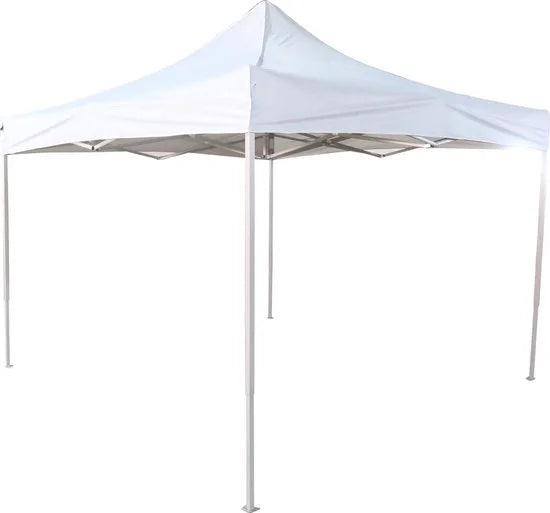 Partytent - 3 x 3 m - Easy Up Opvouwbaar - Waterdicht - Paviljoen - Inklapbare Tent met Draagtas - Partytent voor Tuin, Feest & Evenementen - Camping - Snelle Opzet - Wit