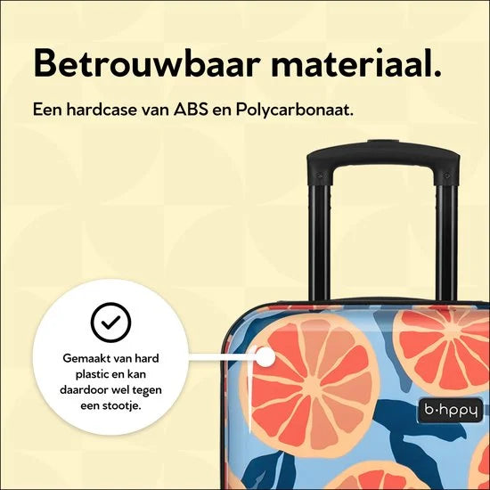 BHPPY Reiskoffer groot 76x49x29cm - Lichtgewicht koffer met 95L inhoud - Reiskoffer met 4 wielen - Veilig cijferslot - Grapefruit