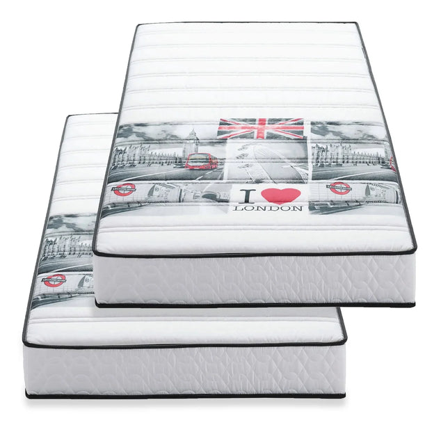 Set Van 2 Matrassen 90x190 5 Comfortzones Stevige Ondersteuning 15cm
