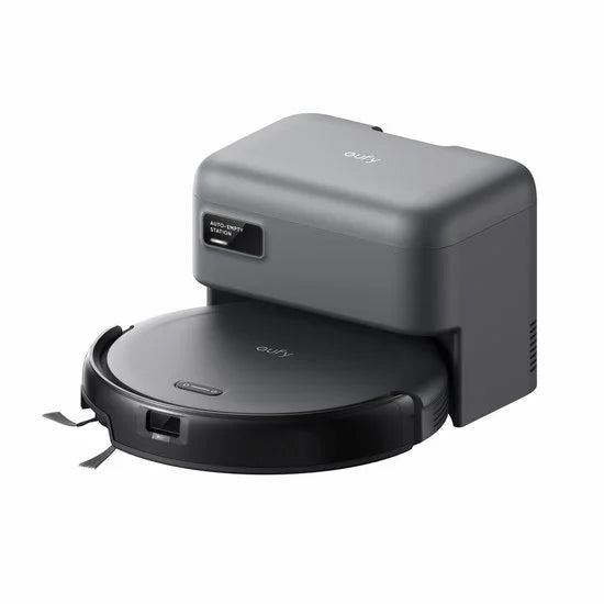 eufy Auto-Empty C10 robotstofzuiger, slanke behuizing van 7,2 cm, tapijtreiniger, edge expansion borstel, automatisch legen, point laser en multi-infrarood navigatie