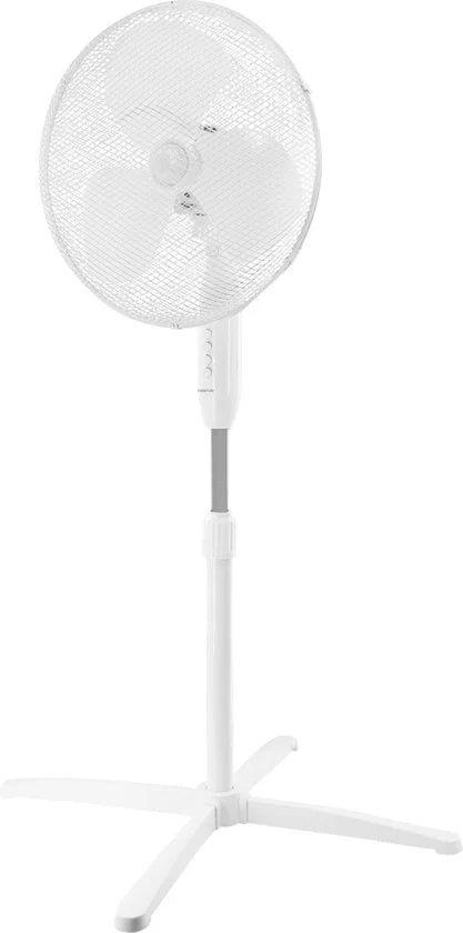 VST400W - Statiefventilator - 3 snelheden - Ø 40 cm - 80° oscillatie - Hoogte verstelbaar - Wit