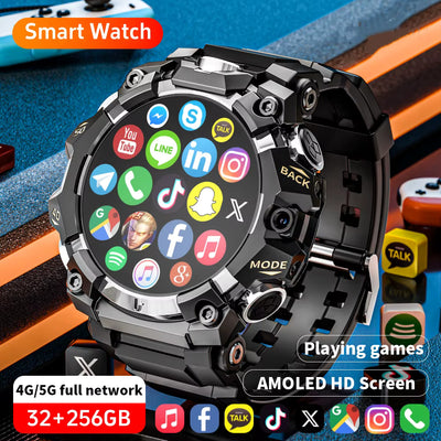 Q668 Smartwatch 5G Android-systeem 1,508 inch Amoled-scherm 800W Dual Camera Fashion Smart Watch Global
