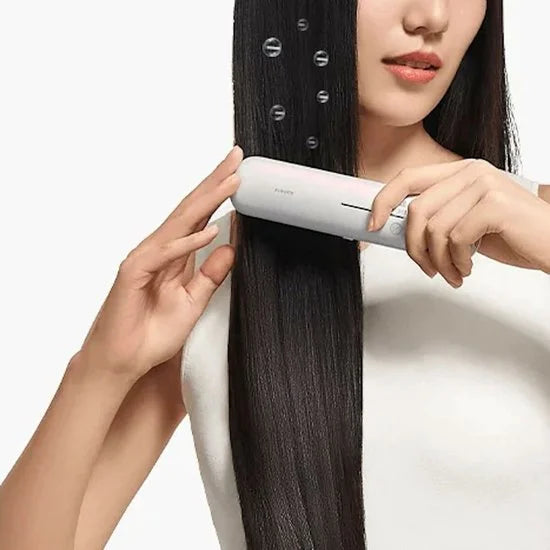 Cordless Hair Straightener Brush Hair straightening brush 28 W White Black
