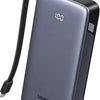 Power Bank, 20000mAh 45W Snel Opladen met Geïntegreerde USB-C Kabel & Bidirectionele 45W PD, Externe Mobiele Telefoon Batterij Compatibel met Galaxy S25+/Ultra, iPhone Series