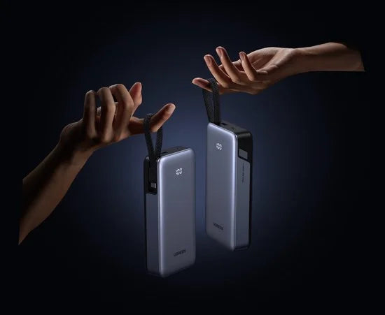 Power Bank, 20000mAh 45W Snel Opladen met Geïntegreerde USB-C Kabel & Bidirectionele 45W PD, Externe Mobiele Telefoon Batterij Compatibel met Galaxy S25+/Ultra, iPhone Series