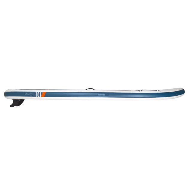 Ultra-compact and stable 10-foot (max. 130-kg) SUP white and blue