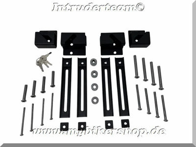 Quick release system for saddlebags Locked on support kits