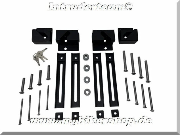 Quick release system for saddlebags Locked on support kits