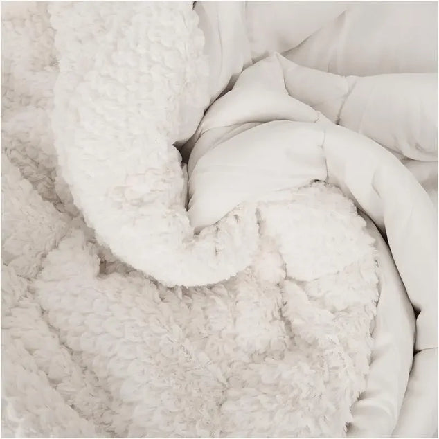 Lazy all-in-one dekbed Teddy fur - beige