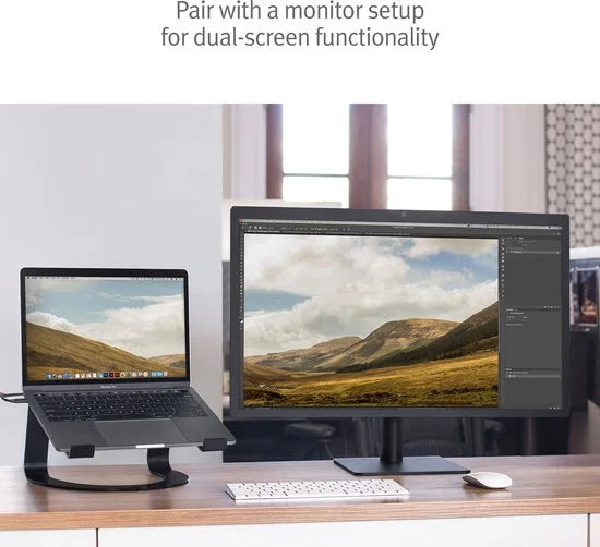 Curve stand - laptop standaard voor MacBook - Zwart
