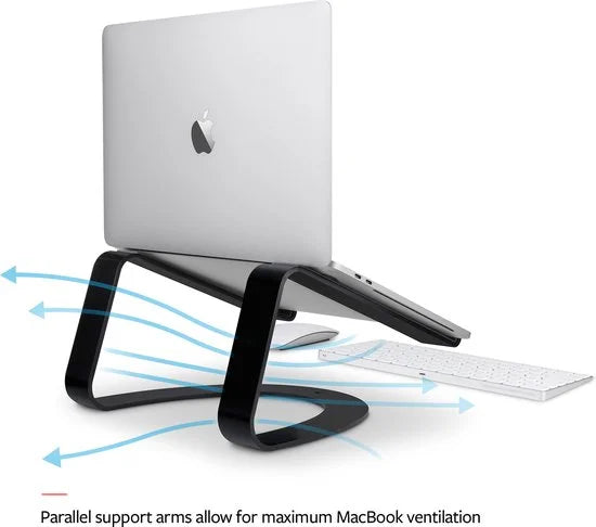 Curve stand - laptop standaard voor MacBook - Zwart