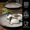 VIDA 6-delige Dessertborden Set - Beige Porselein Borden voor 6 Persoons 20cm