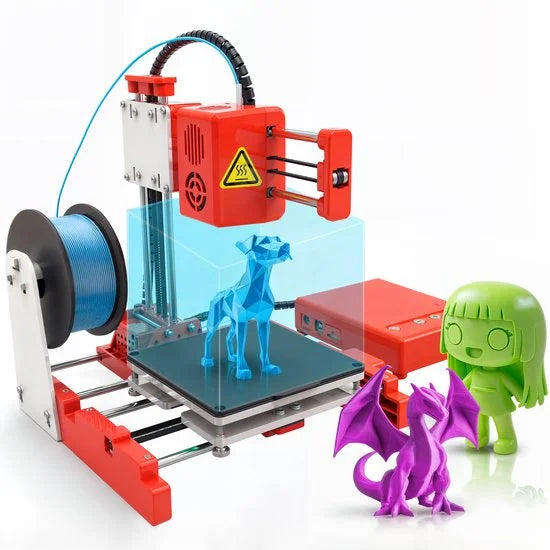 3D-Printer X1 voor Beginners & Kinderen met 10 Meter PLA Filament - Starterspakket - Educatief en Interactief Speelgoed - DIY Bouwpakket Oranje